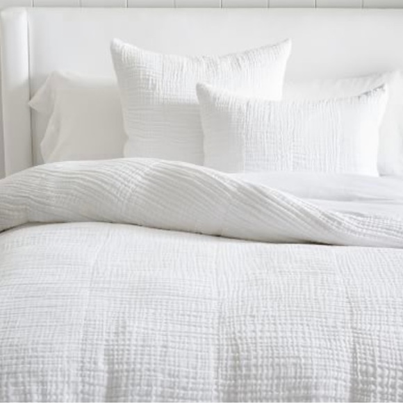 Pottery Barn Bedding Pottery Barn Euro Cloud Linen Sham In White